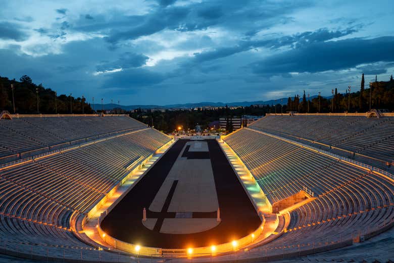 Vue panoramique sur le stade Panathinaiko
