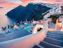 Santorini at dusk