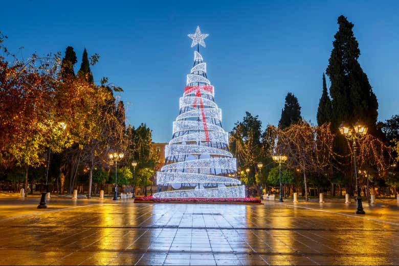 Árbol de Navidad en la Plaza Syntagma