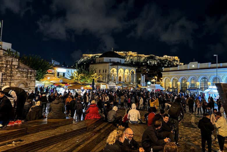 Praça Monastiraki de Atenas