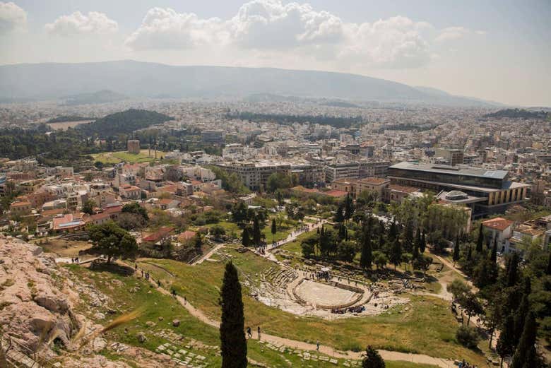 Vue depuis l'Acropole d'Athènes