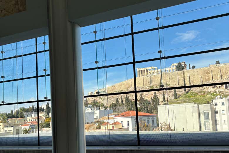 Vistas de la Acrópolis desde el museo