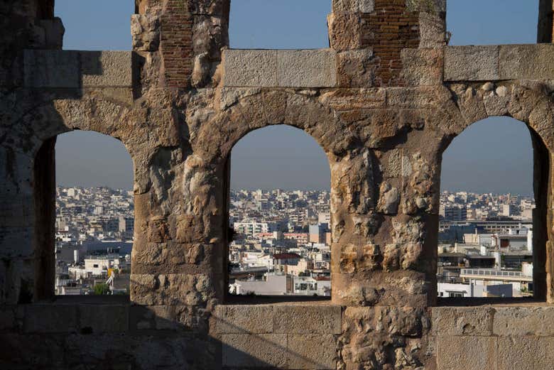 Vue sur la ville depuis la porte d'Hadrien