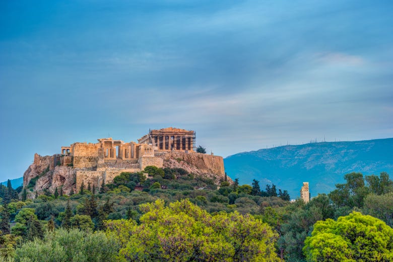 Vista panoramica dell'Acropoli di Atene