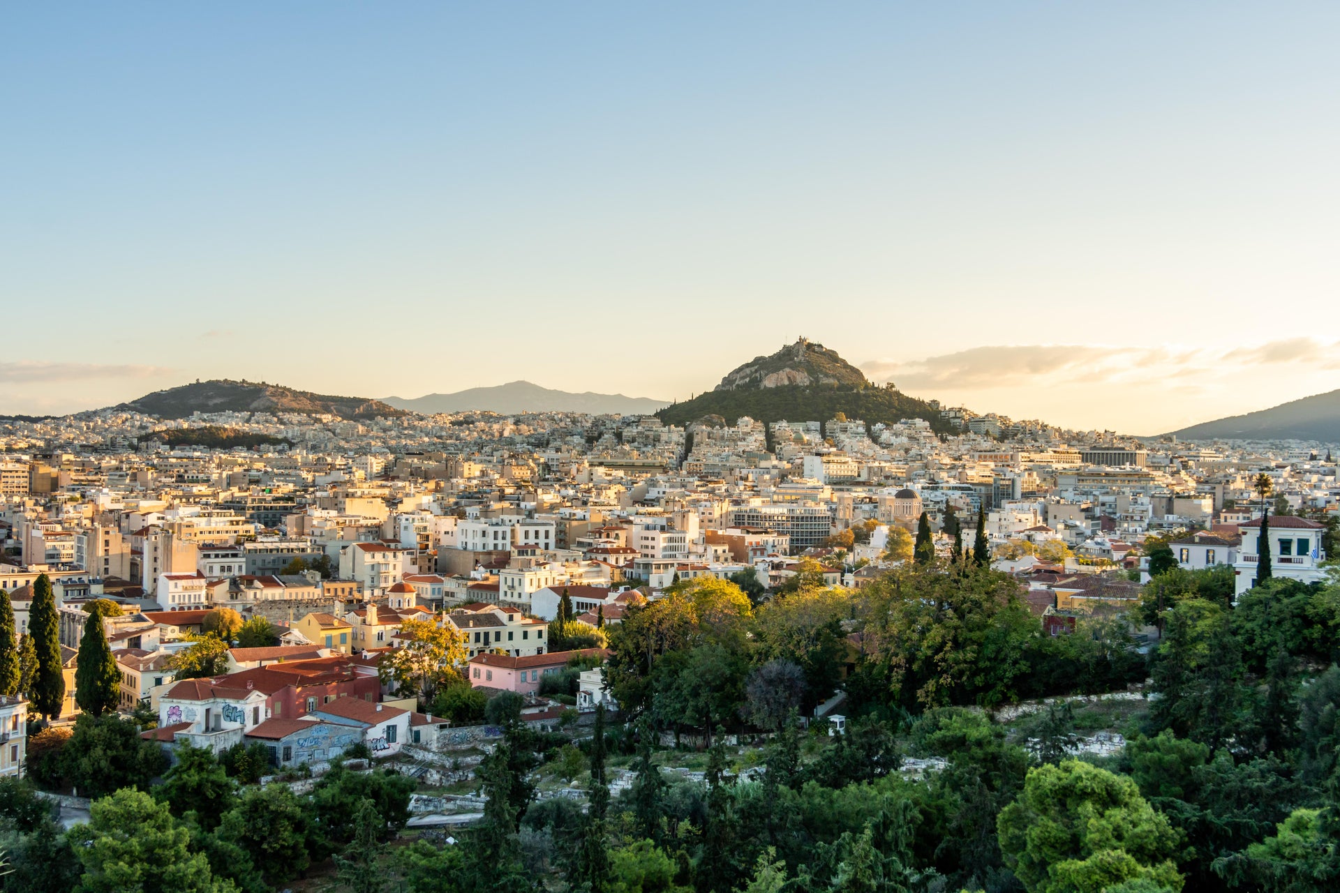 Randonnée sur les collines d'Athènes