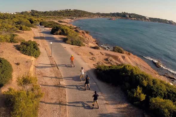 Balade en trottinette électrique sur la côte d'Athènes