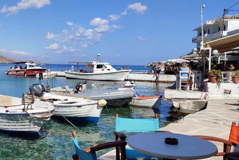 Puerto de Lutró, en el sur de Creta
