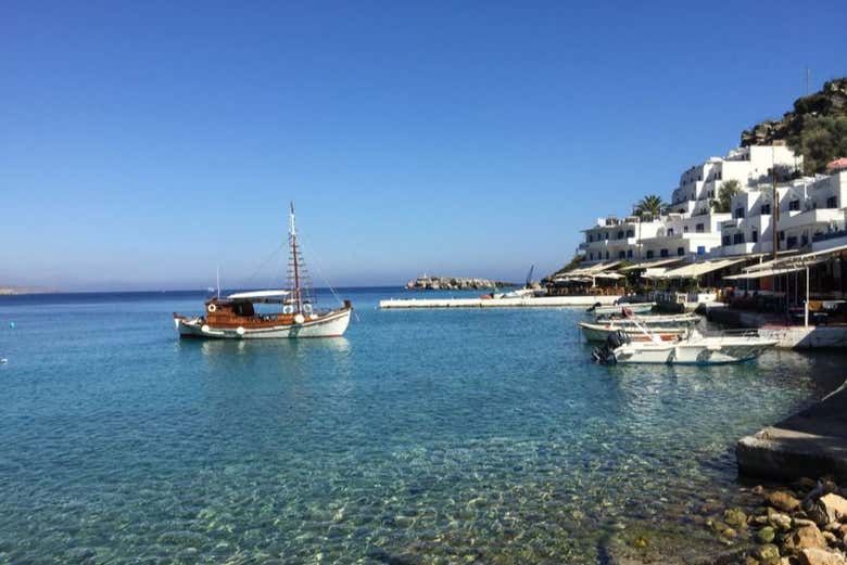 Take a private water taxi to Loutro