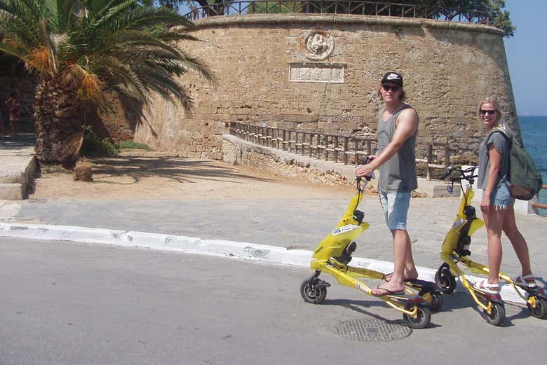 Seeing the sights on a Trikke