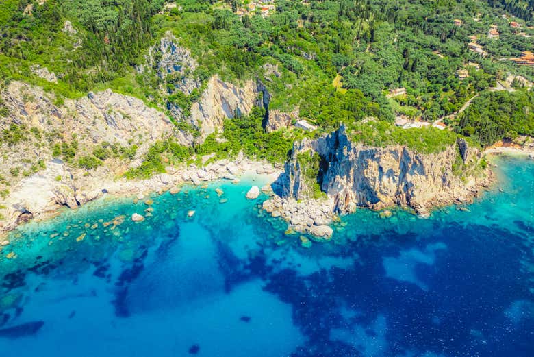 Aguas cristalinas de Paleokastritsa