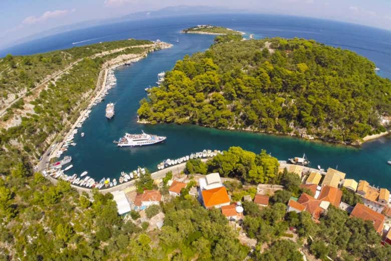 Vue aérienne sur Gaios
