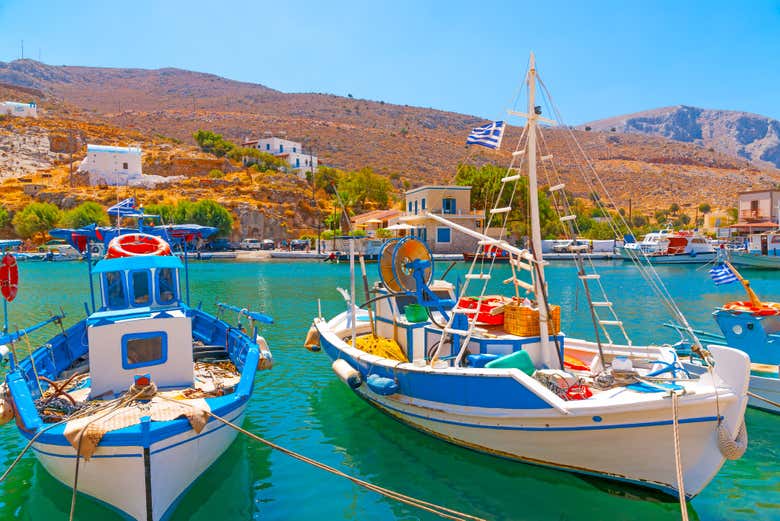 Fishing boats in Vathi