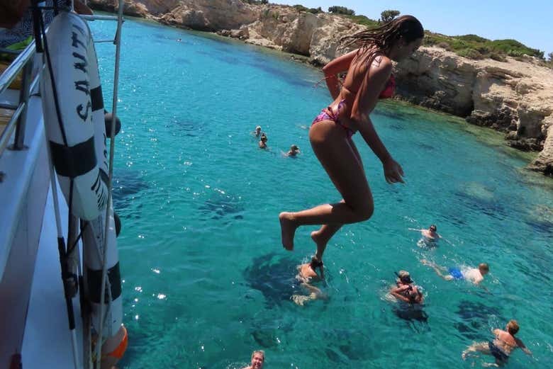 Groupe lors d'une baignade