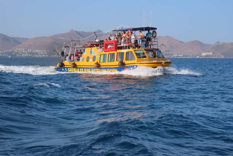 Navigate the coastal waters of Kos
