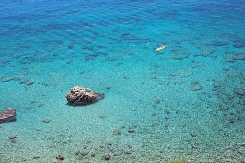 Crystalline water of the sea