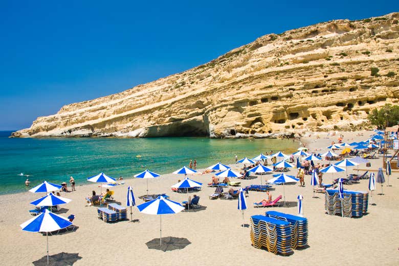 La spiaggia di Matala