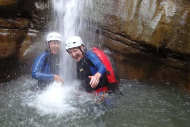 Passage par les chutes d'eau