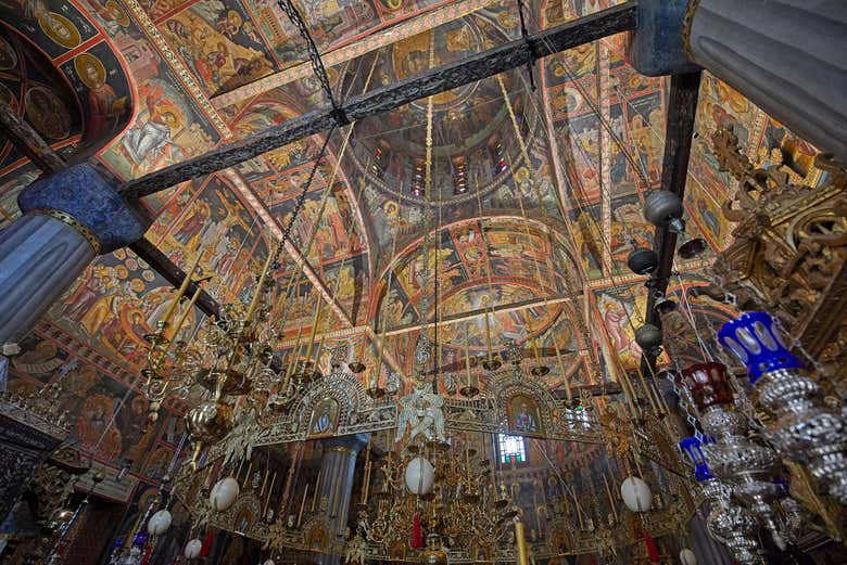 L'intérieur de l'un des monastères