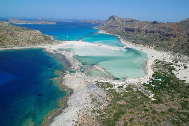 Vista della laguna di Balos