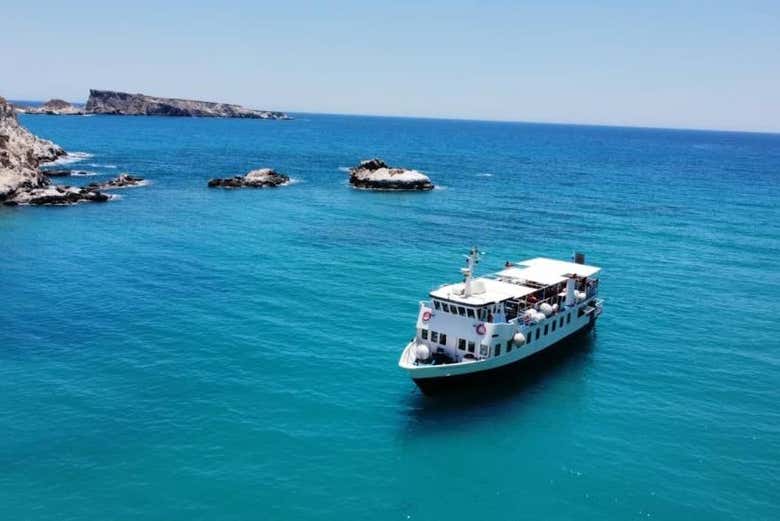 Navigation en mer de Libye vers l'île de Koufonissia