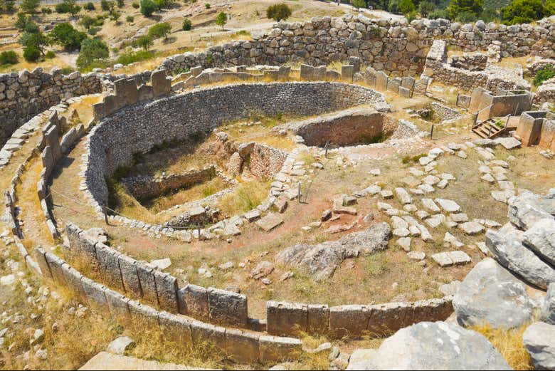 O sítio arqueológico de Micenas