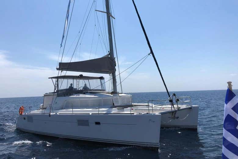 Vista del barco en el que navegaremos
