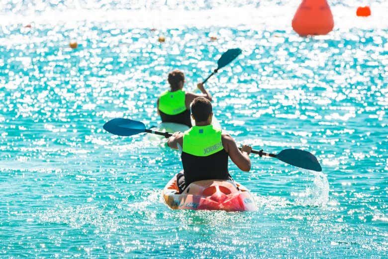À bord du kayak