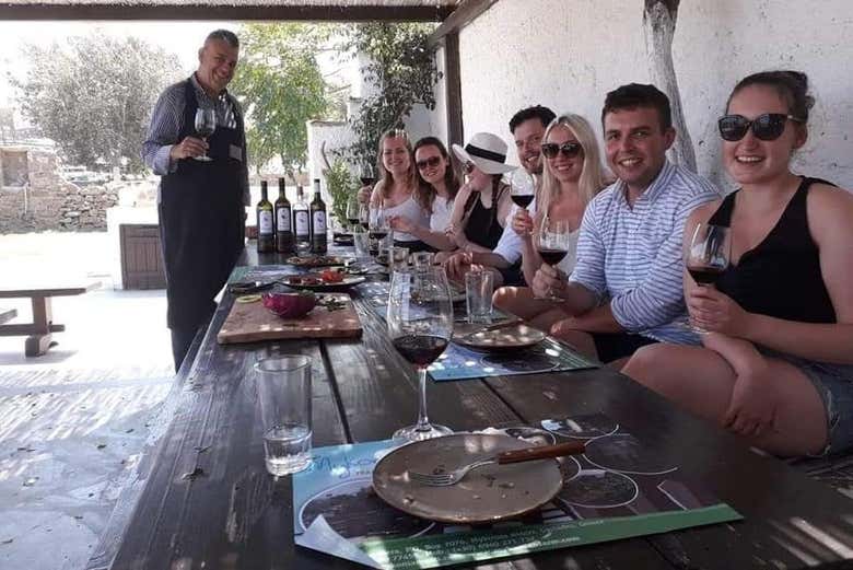 Degustazione di vino e prodotti locali a Mykonos