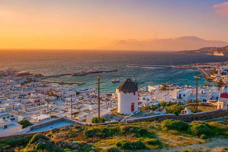 Mykonos al atardecer
