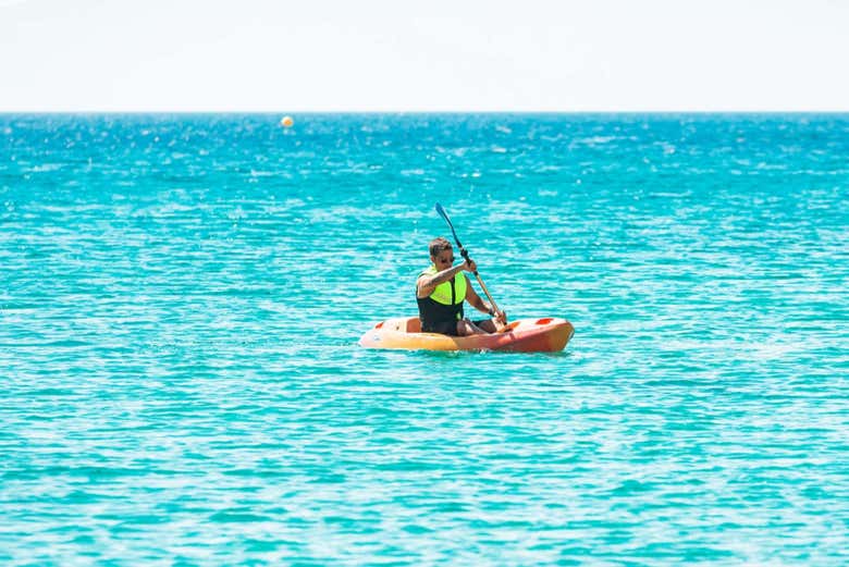Remando en Mykonos