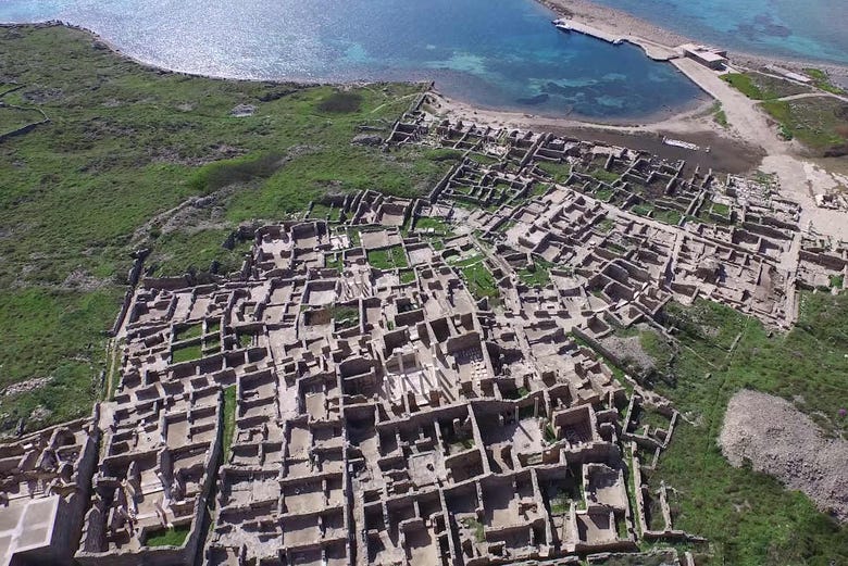 Yacimiento arqueológico de la isla de Delos