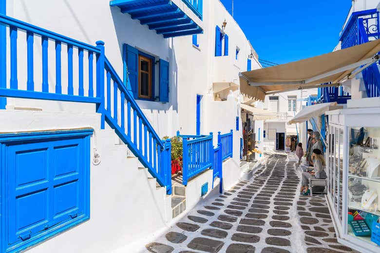 Il centro di Mykonos