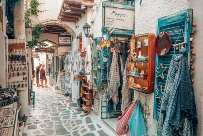 Stroll the quiet and charming streets of Naxos