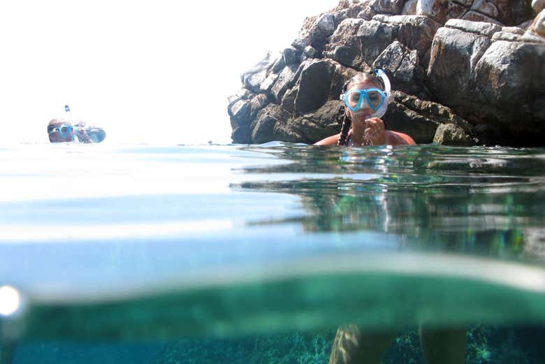 Snorkel around this stunning location