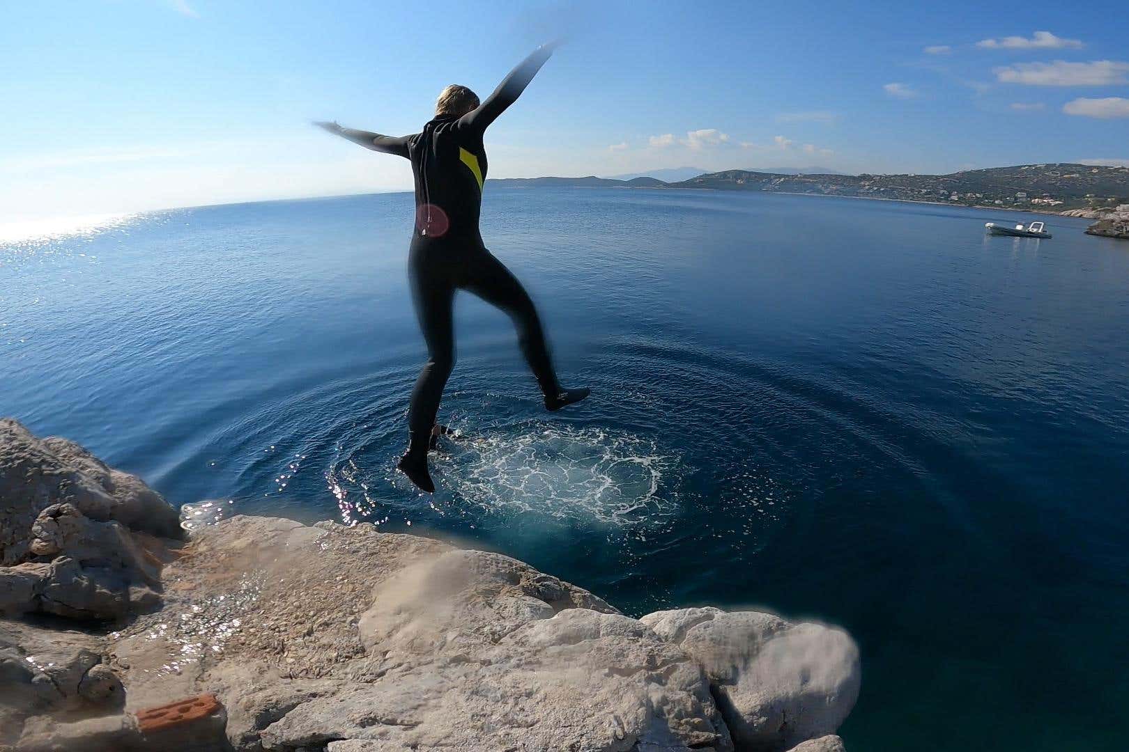 Cliff Diving Boat Trip from Nea Makri