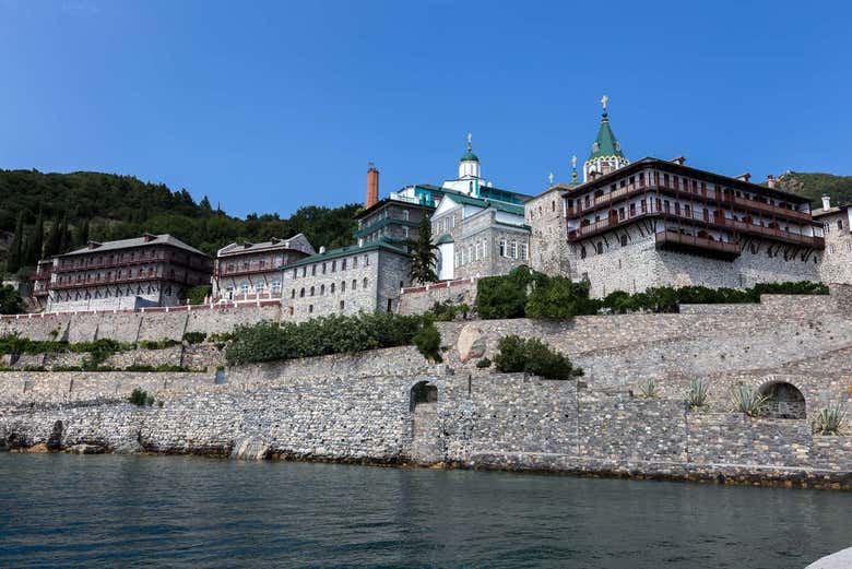 Monasterio ortodoxo en el Monte Athos