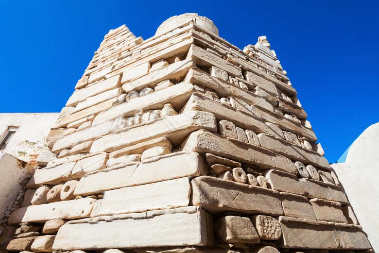 Castelo de Frankish, na cidade de Paros