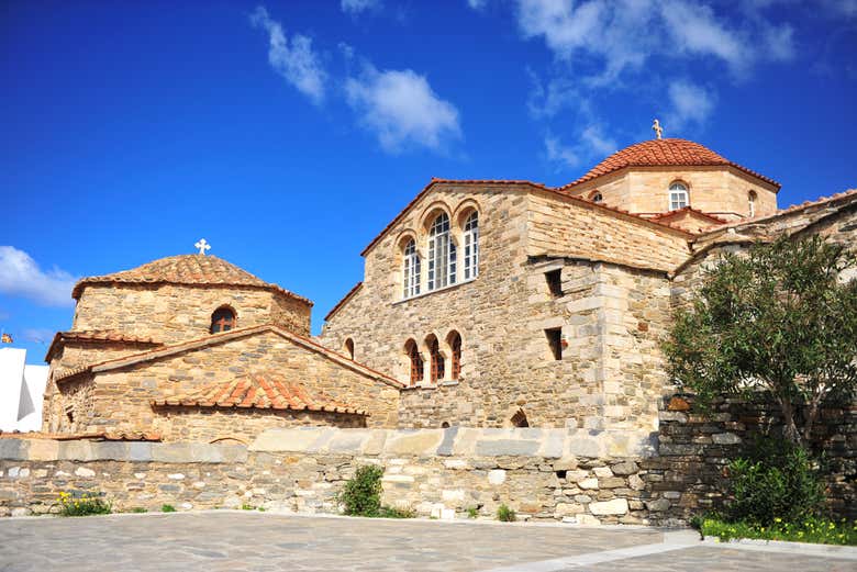 Igreja de Panagia Ekatontapiliani, na cidade de Paros