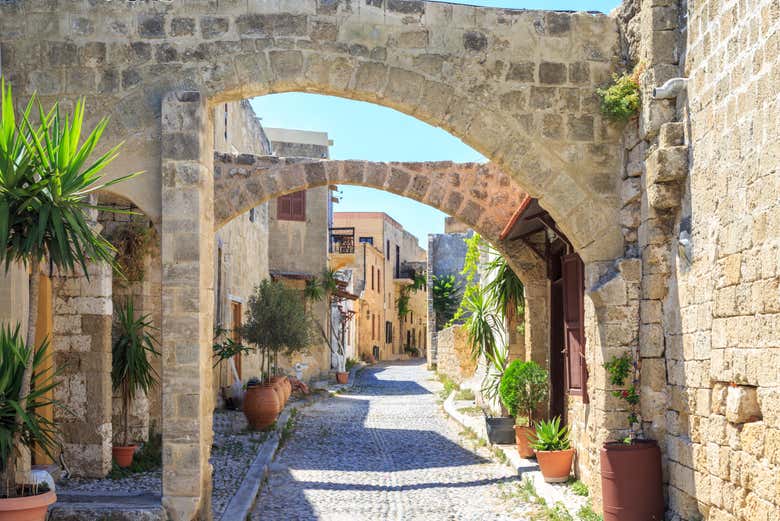 Rincones y arcos medievales de Rodas
