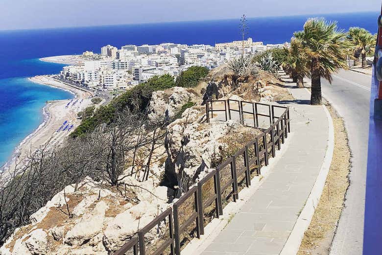Vues depuis le bus touristique de Rhodes