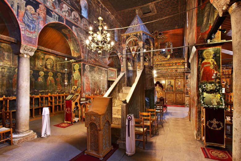 Disfrutando del impresionante arte de Meteora