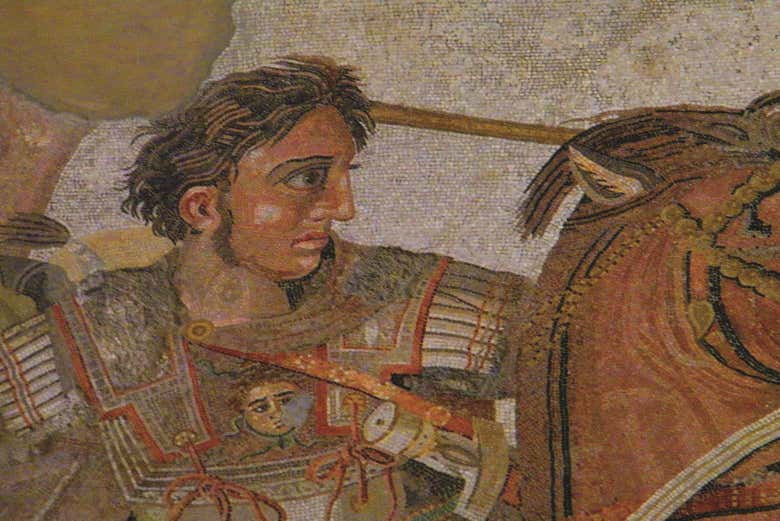 Detalhe dos mosaicos de Pela