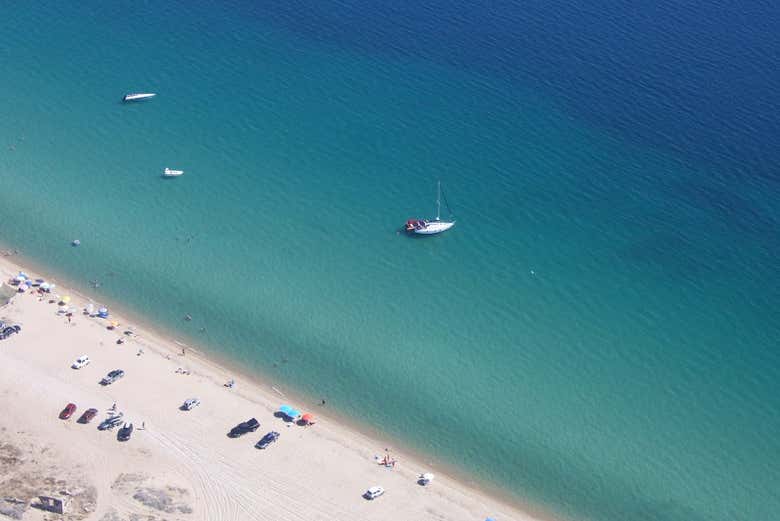 Vista aérea de la playa