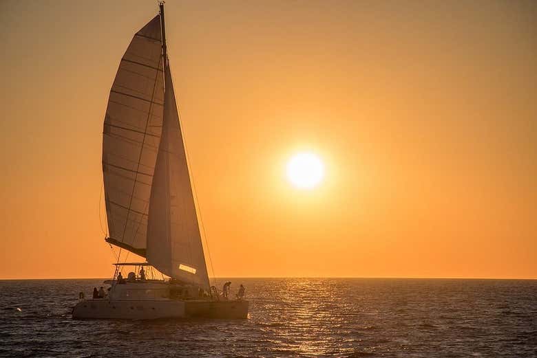 Atardecer en la Caldera de Santorini
