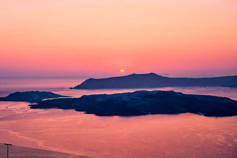Tramonto sulla Caldera di Santorini