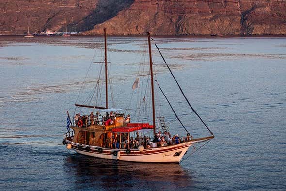 Durante la navegación en barco por el mar de Creta