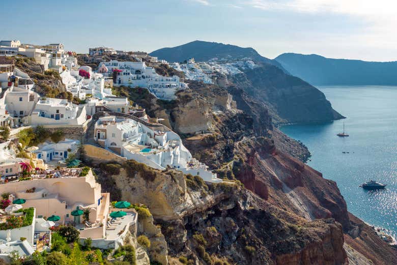 La caldera de Santorini