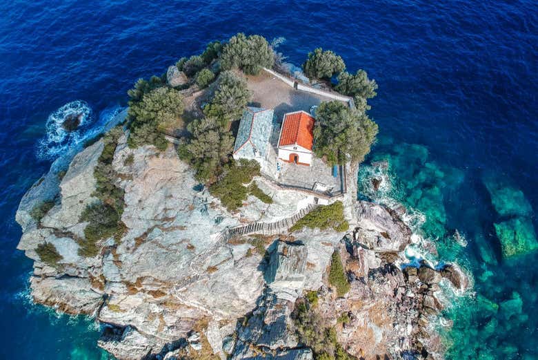 La cappella di Agios loannis vista dall'alto