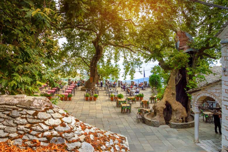 Povoado em Monte Pelion