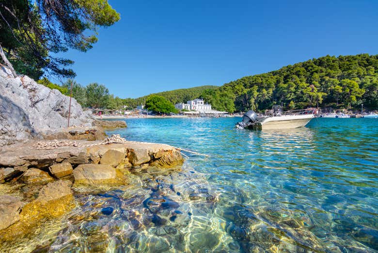 Crystal clear waters of Agnontas